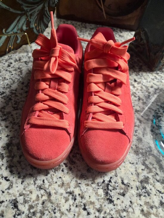 Puma Shoes - Puma Dark Pink Suede Sneakers – Size 8